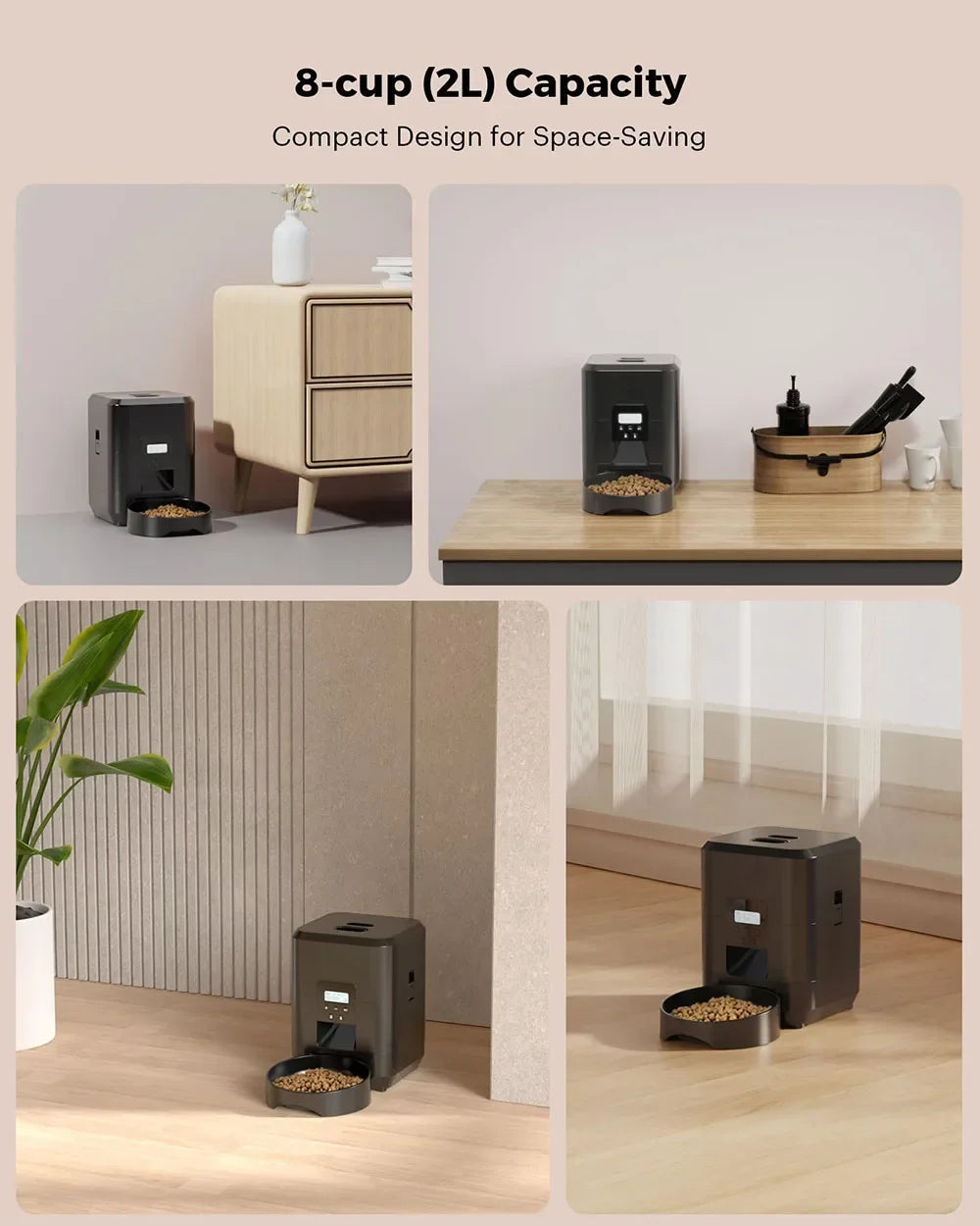 Smart Automatic Pet Feeder LCD Display Timed Food Dispenser Cats Dogs - BarkHatch