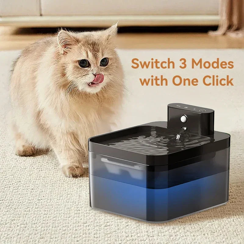 ROJECO Wireless Automatic Cat Water Fountain Pet Dispenser - BarkHatch