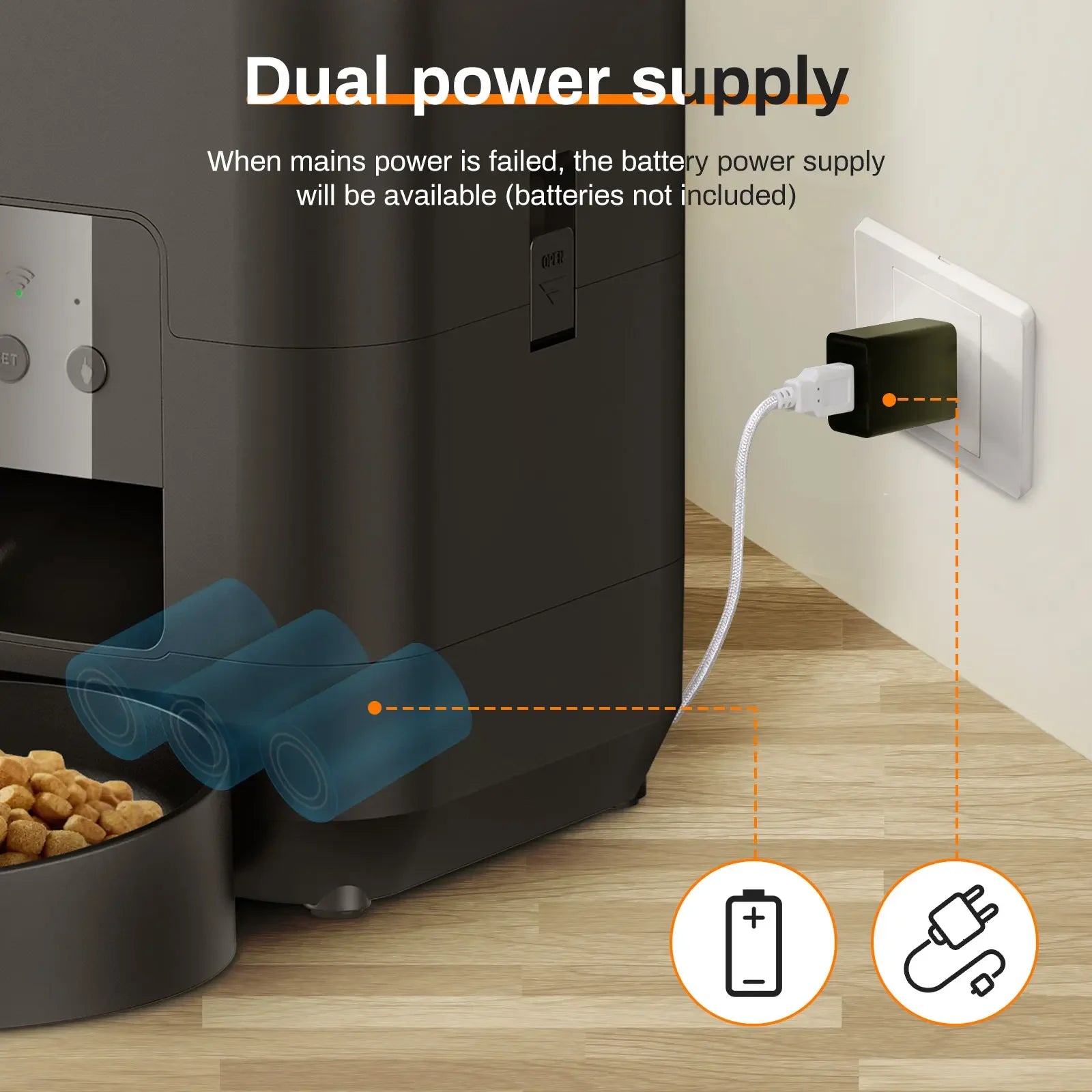 Smart Automatic Pet Feeder LCD Display Timed Food Dispenser Cats Dogs - BarkHatch