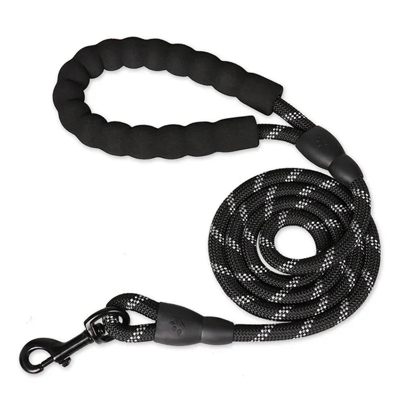 Reflective Dog Leash With Padded Handle And Heavy Duty Rope - BarkHatch