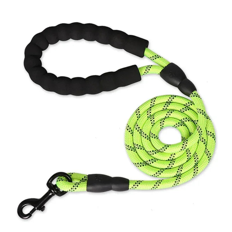 Reflective Dog Leash With Padded Handle And Heavy Duty Rope - BarkHatch
