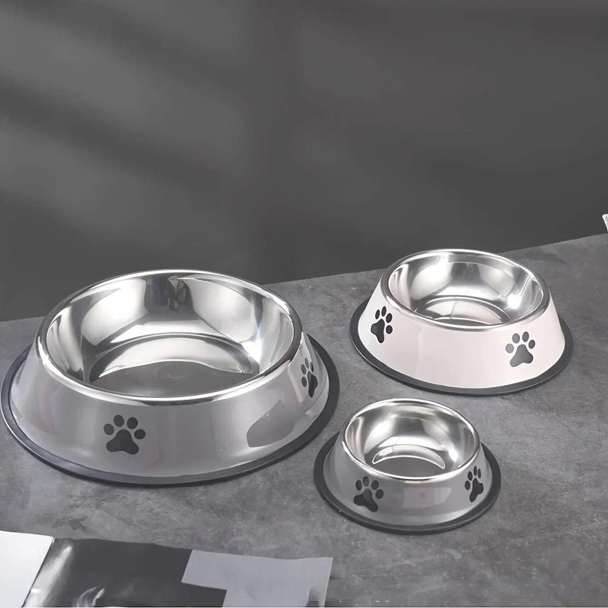 1PC Stainless Steel Pet Bowl Cat Bowl Dog Food Bowl Multi-Specification Anti-fall Food Bowl Food Bowl Feeding Pet Supplies - BarkHatch