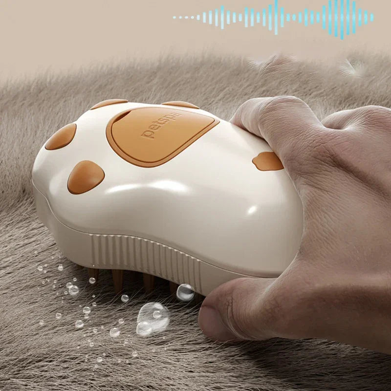3-in-1 Steamy Pet Brush Spray Massage Self-Cleaning Dogs Cats - BarkHatch