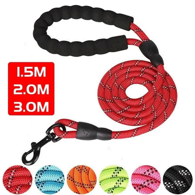 Reflective Dog Leash With Padded Handle And Heavy Duty Rope - BarkHatch