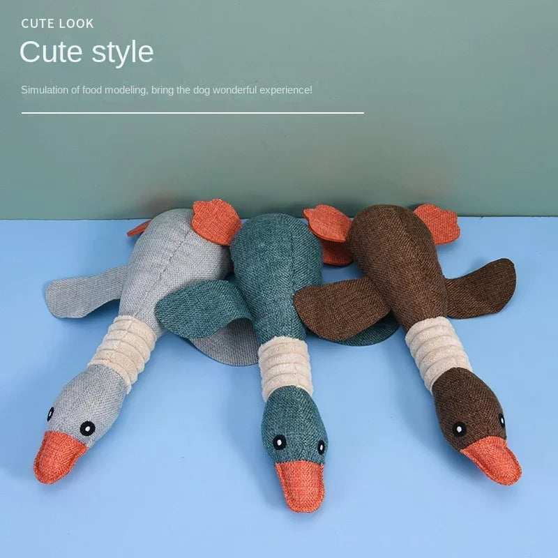 Wild Goose Pet Toy Sound Resistant Teeth Cleaning Dog Cat - BarkHatch
