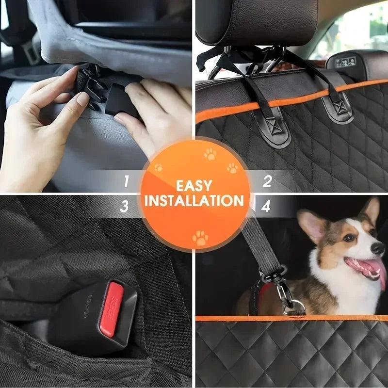 Premium Waterproof Dog Hammock Car Seat Cover Scratch Resistant - BarkHatch