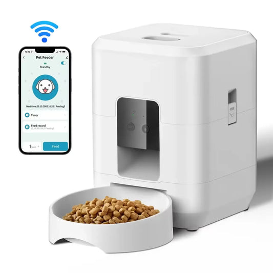 Smart Automatic Pet Feeder LCD Display Timed Food Dispenser Cats Dogs - BarkHatch