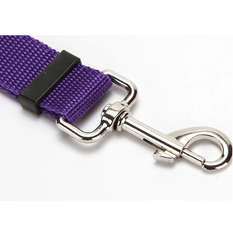Solid Color Two In One Pet Car Seat Belt Nylon Leash - BarkHatch