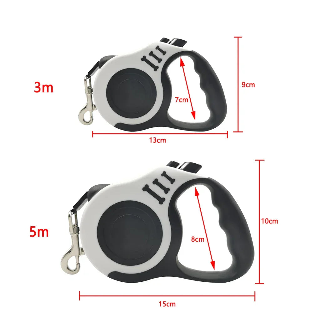 Retractable Dog Leash 3M 5M Nylon for Small Medium Dogs - BarkHatch