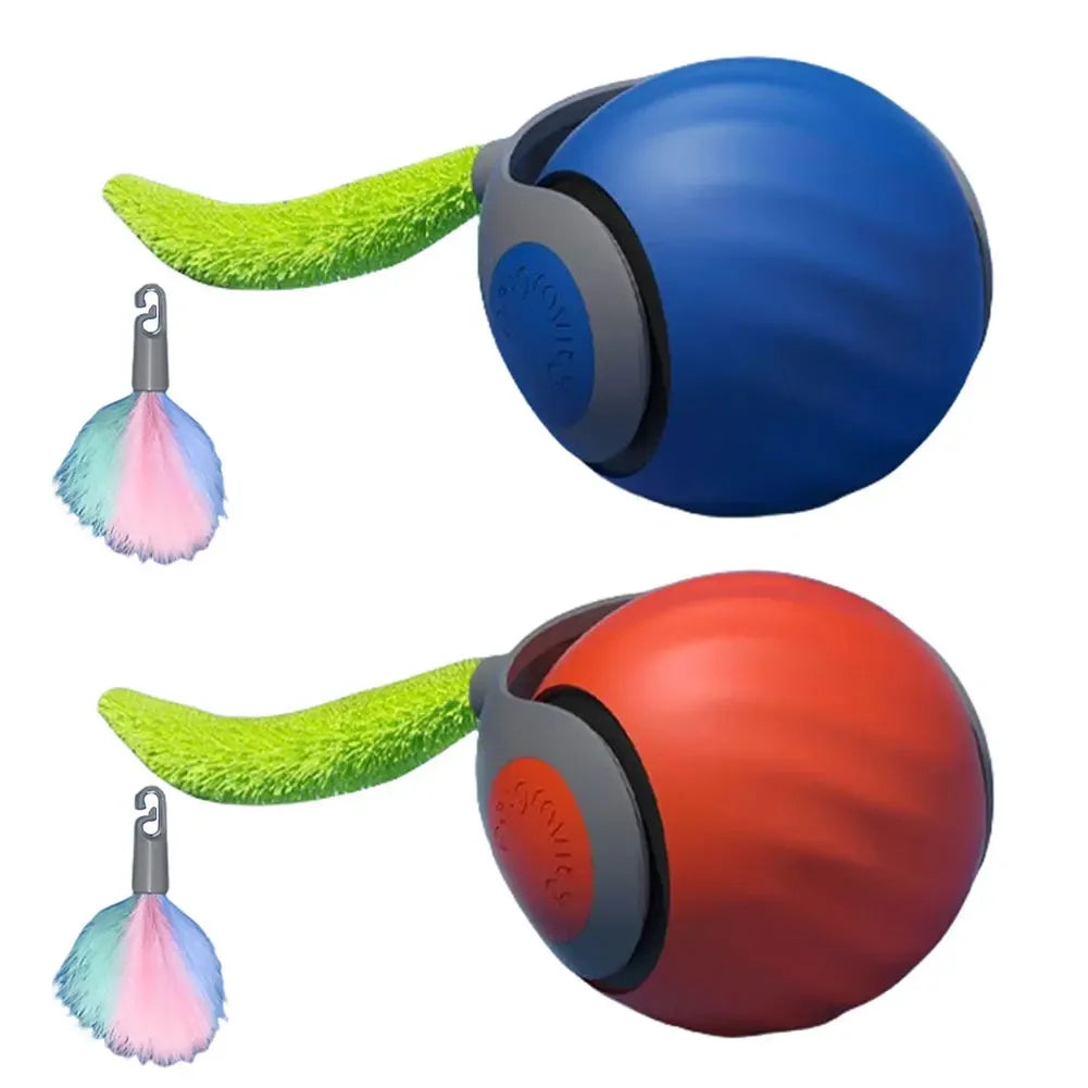 Automatic Moving Cat Toy Ball With Two Speed USB Tail - BarkHatch