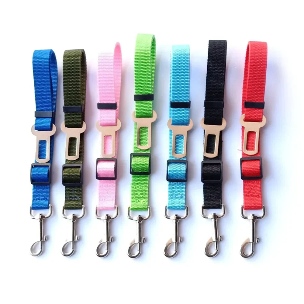 Adjustable Dog Car Seat Belt Harness Reflective Nylon - BarkHatch