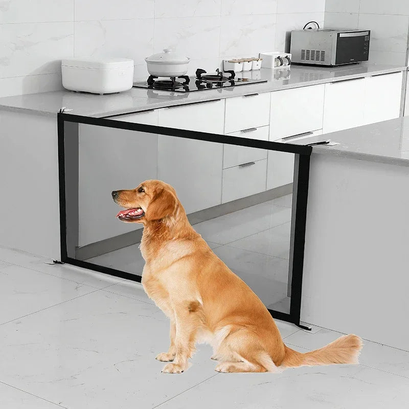 Foldable Breathable Mesh Dog Barrier Playpen With Hooks - BarkHatch