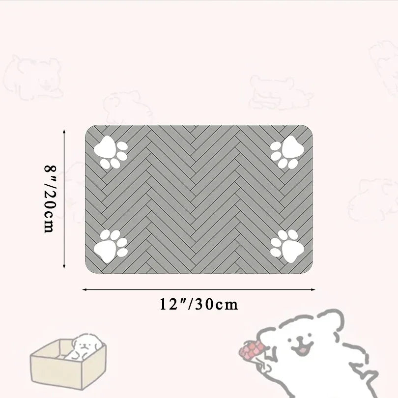 Pet Placemat For Food And Water Bowls With Backing Washable - BarkHatch