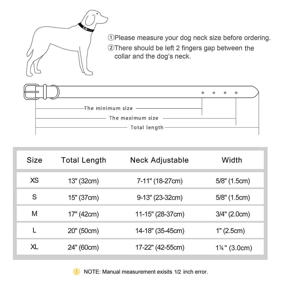 Customized PU Leather Nameplate Dog Collar Free Engraving - BarkHatch