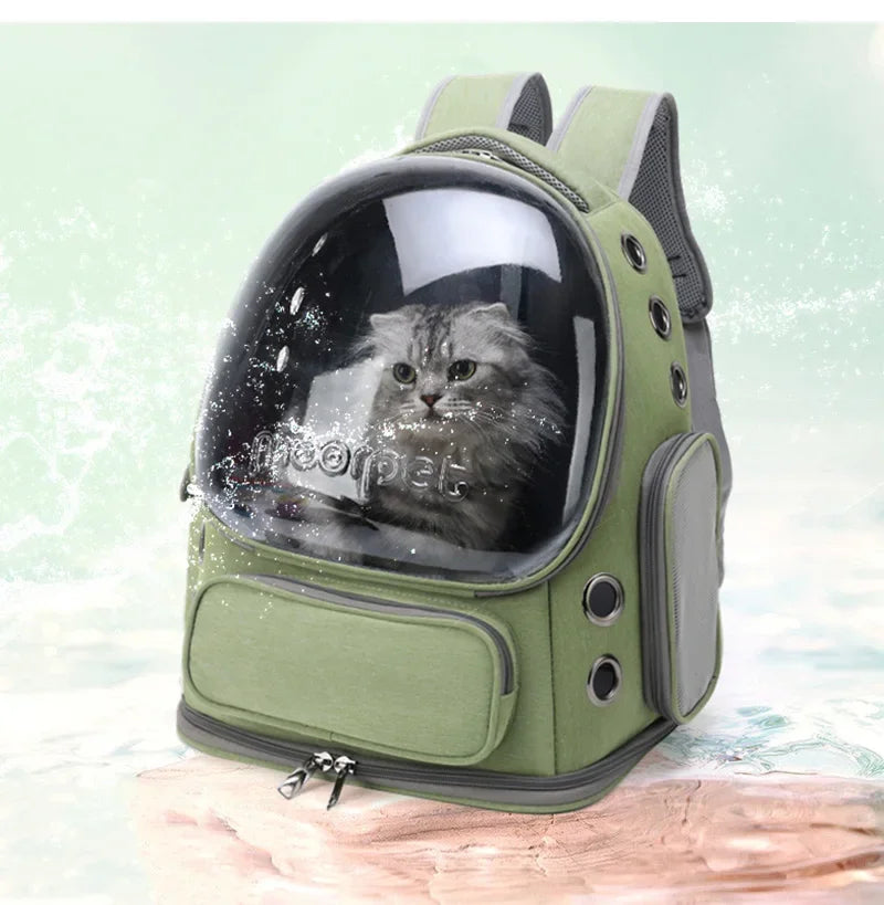 Transparent Cat Carrier Backpack Breathable Travel Bag - BarkHatch