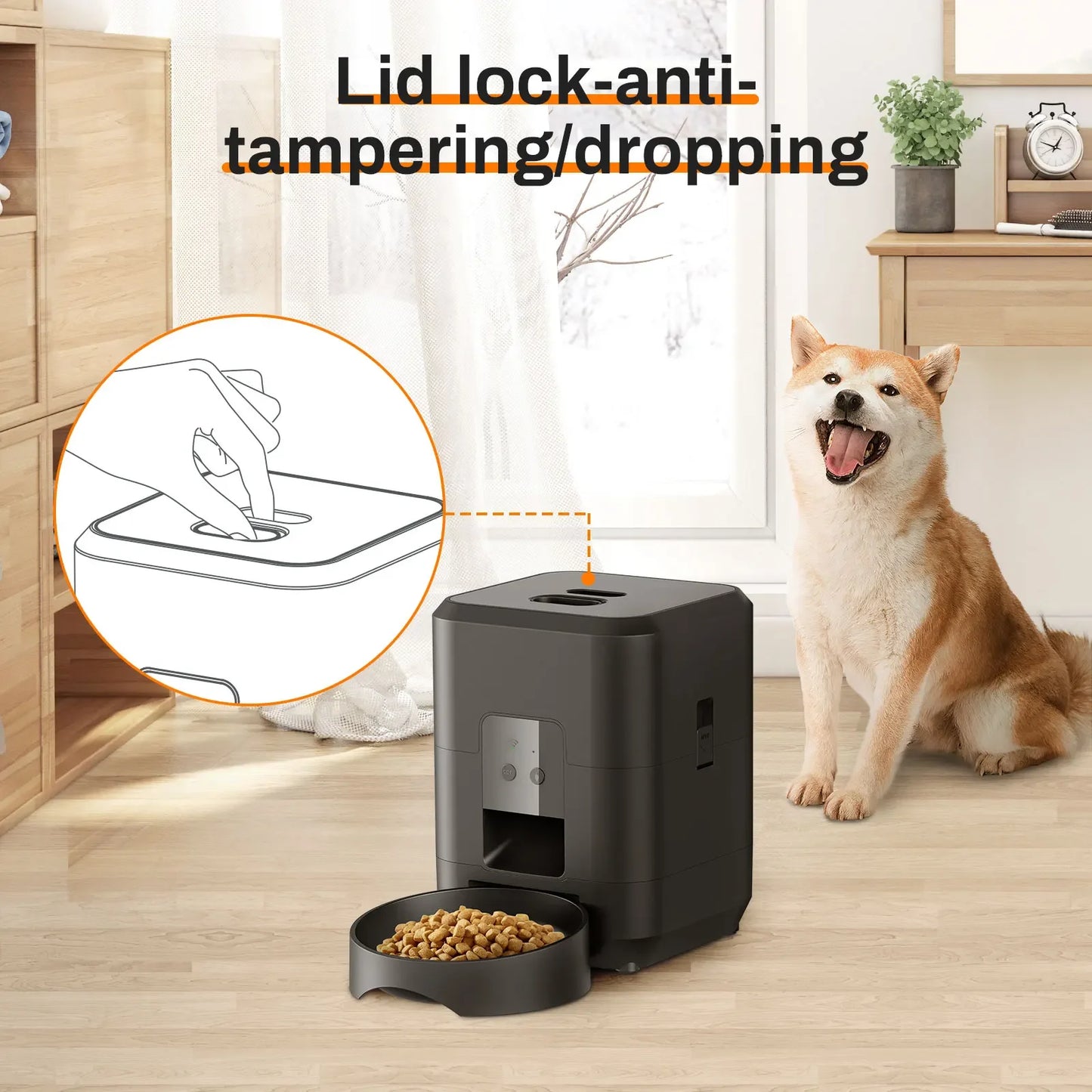 Smart Automatic Pet Feeder LCD Display Timed Food Dispenser Cats Dogs - BarkHatch