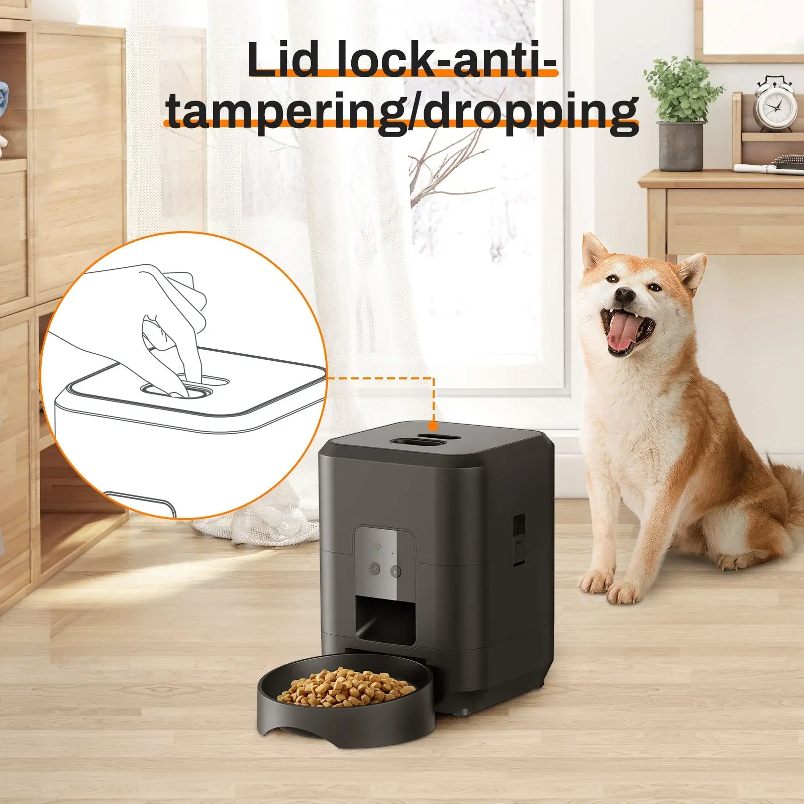 Smart Automatic Pet Feeder LCD Display Timed Food Dispenser Cats Dogs - BarkHatch