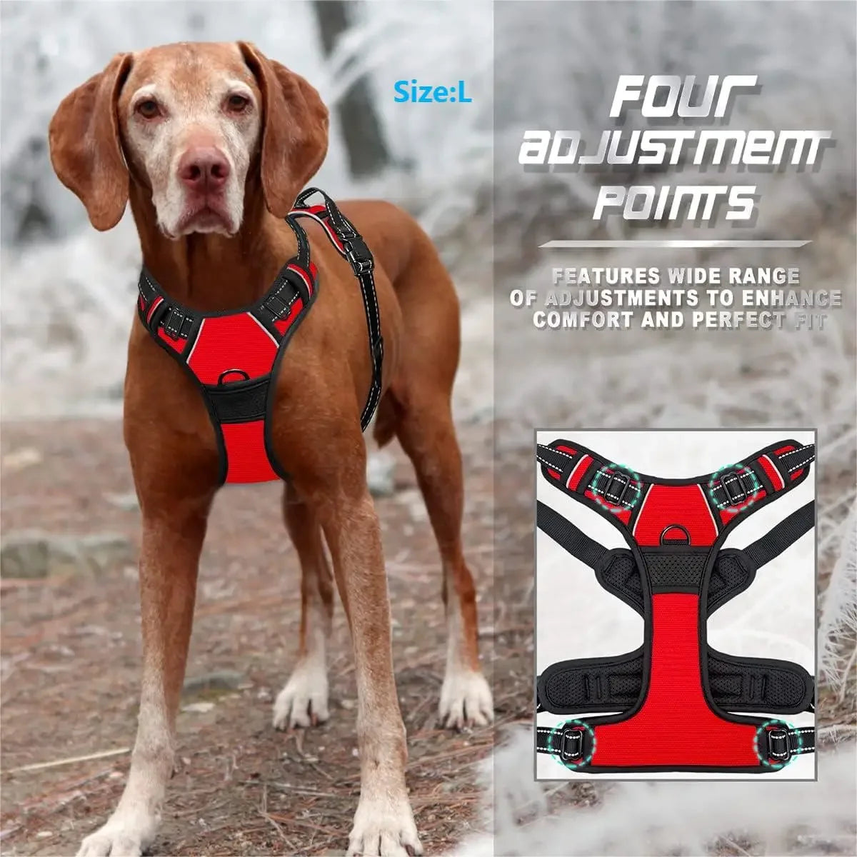 No-Pull Dog Harness for Large Dogs – Heavy Duty & Reflective | BarkHatch - BarkHatch