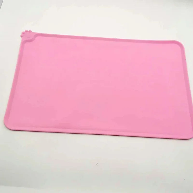 Silicone Dog Bowl Mat With High Lips Nonstick Waterproof Pad - BarkHatch